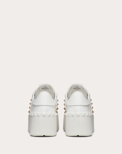 Valentino ZAPATILLA DEPORTIVA FLATFORM ROCKSTUD UNTITLED DE CUERO DE BECERRO