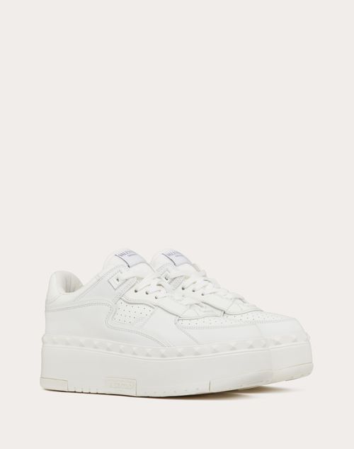 Valentino ZAPATILLA DEPORTIVA FREEDOTS XL DE CUERO DE BECERRO