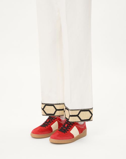 Valentino ZAPATILLA DEPORTIVA UPVILLAGE DE CAÑA BAJA HECHA DE SERRAJE Y CUERO NAPA DE BECERRO