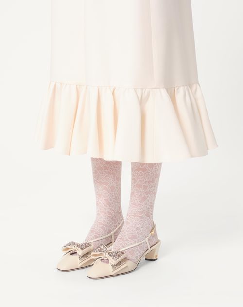 Valentino ZAPATO BOWOW DE CABRITILLA CON CORREA TRASERA ESPEJOS Y CRISTALES Y TACÓN DE 45 MM