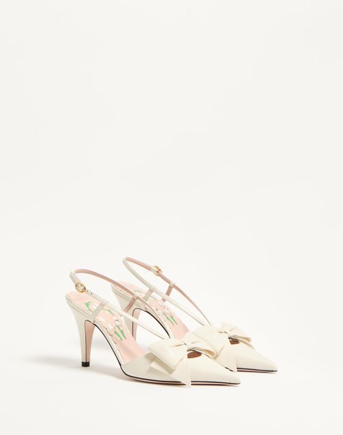 Valentino ZAPATO BOWOW DE CABRITILLA CON CORREA TRASERA Y TACÓN DE 45 MM