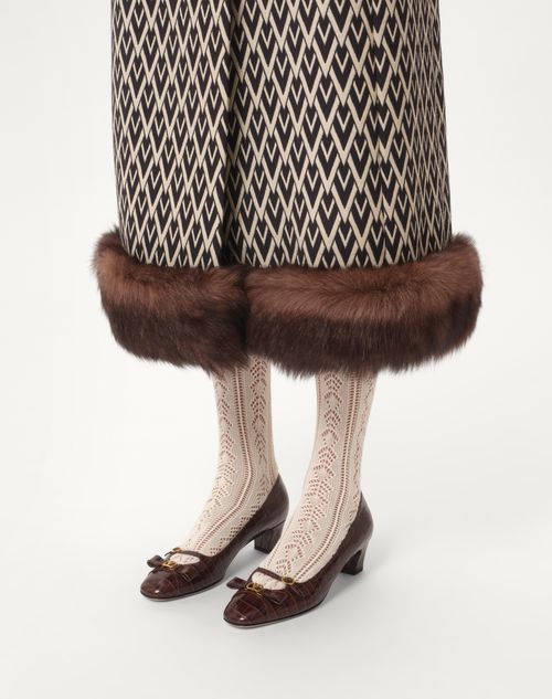 Valentino ZAPATO BOWOW DE CUERO DE BECERRO ESTAMPADO CON TACÓN DE 45 MM