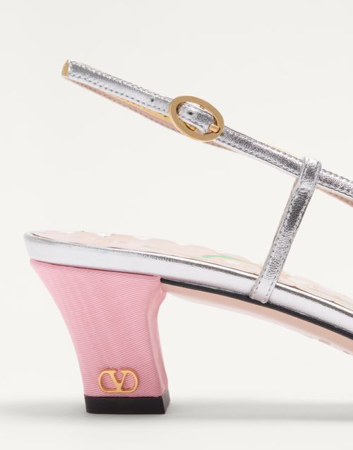 Valentino ZAPATO BOWOW DE MOIRÉ CON CORREA TRASERA Y TACÓN DE 45 MM