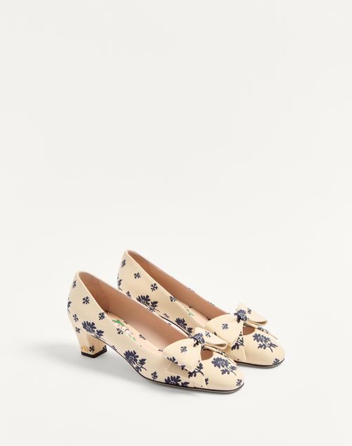 Valentino ZAPATO BOWOW DE TELA PAPIER FLORAL CON TACÓN DE 45 MM