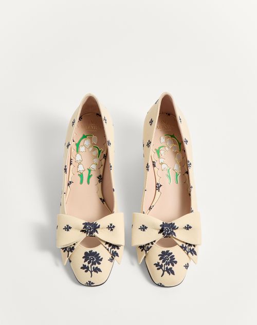 Valentino ZAPATO BOWOW DE TELA PAPIER FLORAL CON TACÓN DE 45 MM