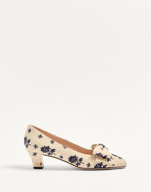 Valentino ZAPATO BOWOW DE TELA PAPIER FLORAL CON TACÓN DE 45 MM