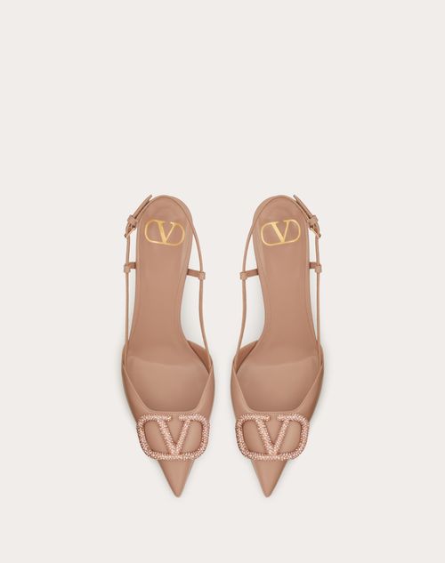 Valentino ZAPATO DE CUERO DE BECERRO CON CORREA TRASERA VLOGO SIGNATURE Y TACÓN DE 80 MM