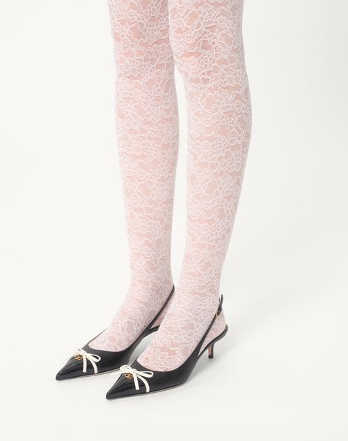 Valentino ZAPATO DE SALÓN DESTALONADOS BEPOINTY DE CHAROL Y CABRITILLA CON TACÓN DE 45 MM