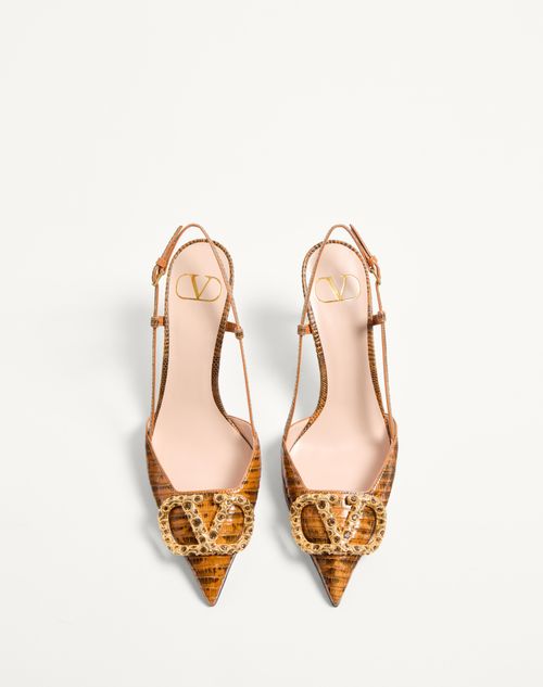 Valentino ZAPATO DE TEJUS CON CORREA TRASERA VLOGO SIGNATURE Y TACÓN DE 80 MM