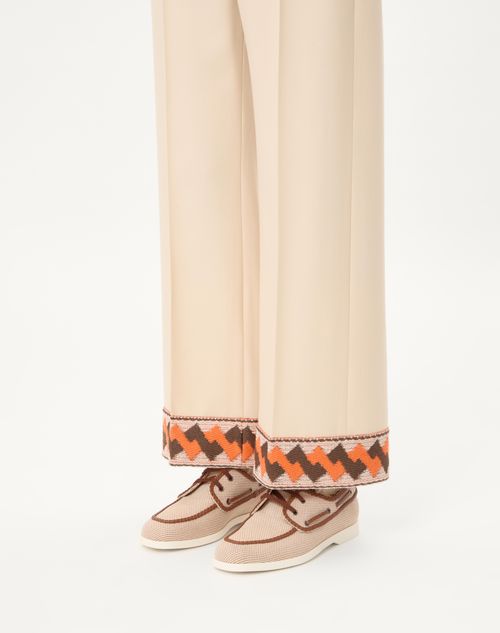 Valentino ZAPATO NÁUTICO PALM AVENUE DE LONA Y CUERO NAPA