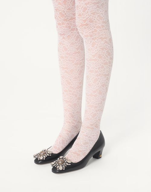 Valentino ZAPATO PRESHOES DE CABRITILLA CON CRISTALES Y TACÓN DE 45 MM