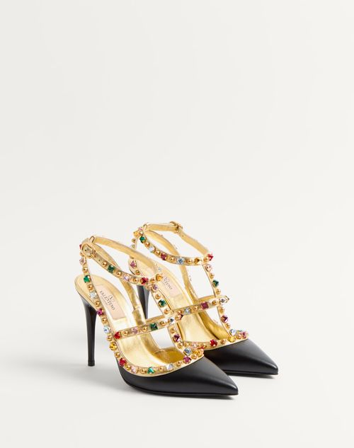 Valentino ZAPATO ROCKSTUD CON CABUJONES Y CRISTALES CON TACÓN DE 100 MM