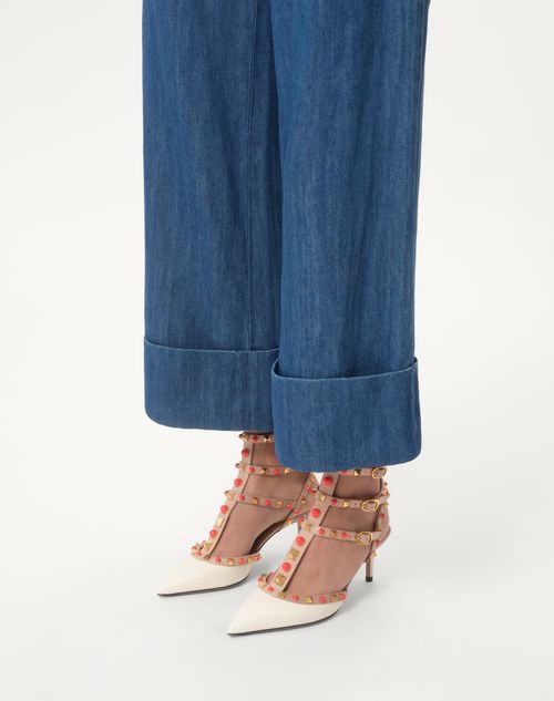 Valentino ZAPATO ROCKSTUD DE CUERO DE BECERRO CON CABUJONES Y TACÓN DE 65 MM