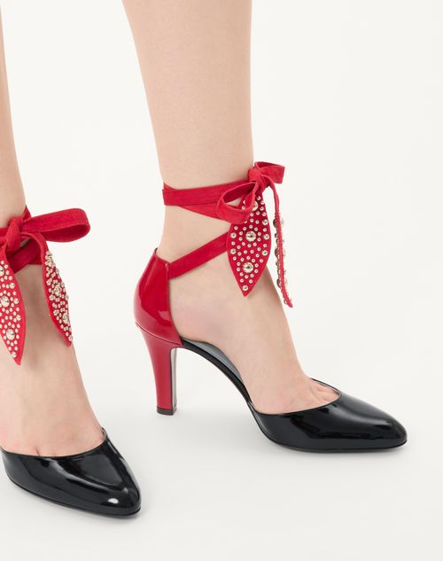 Valentino ZAPATOS DE TACÓN FOLIEFOLIAGE DE CUERO ABRASIVO 85 MM