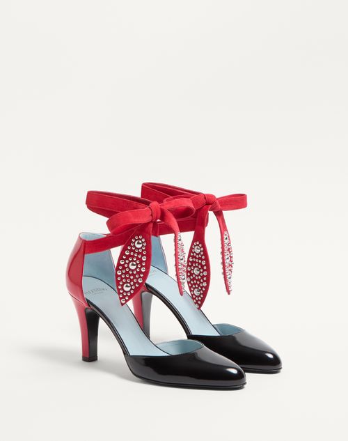 Valentino ZAPATOS DE TACÓN FOLIEFOLIAGE DE CUERO ABRASIVO 85 MM