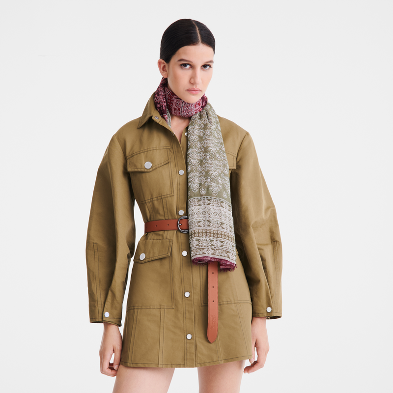 Longchamp Árbol De La Vida Estolas Modal Mezclado - Berenjena