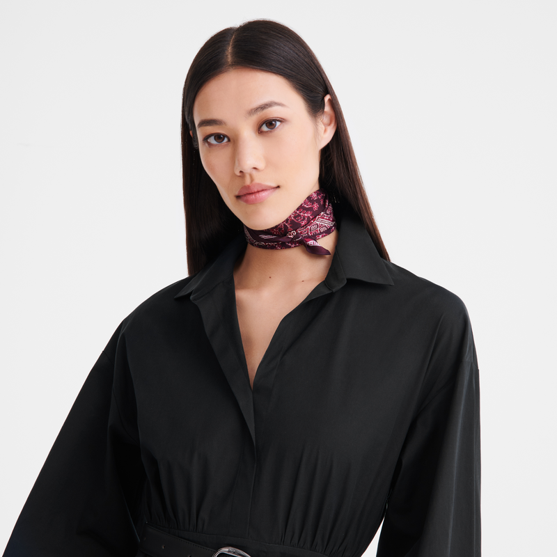 Longchamp Árbol De La Vida Pañuelo De Seda 50 Seda - Berenjena