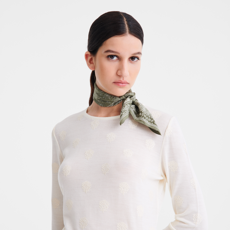 Longchamp Árbol De La Vida Pañuelo De Seda 50 Seda - Glaciar