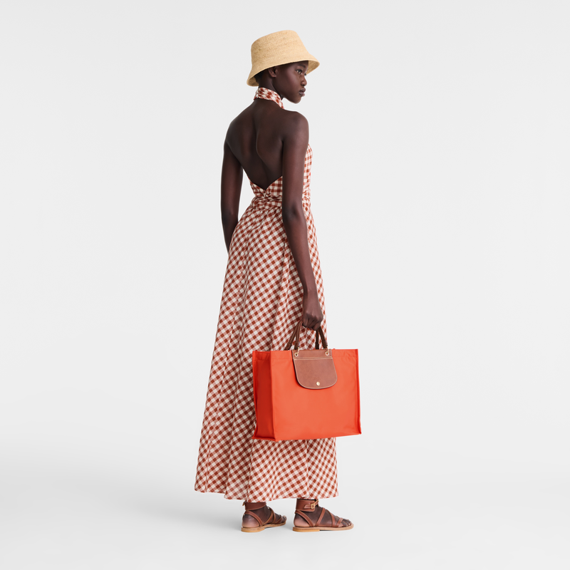 Longchamp Cabas Longchamp Bolso Shopper L Tela - Carotte