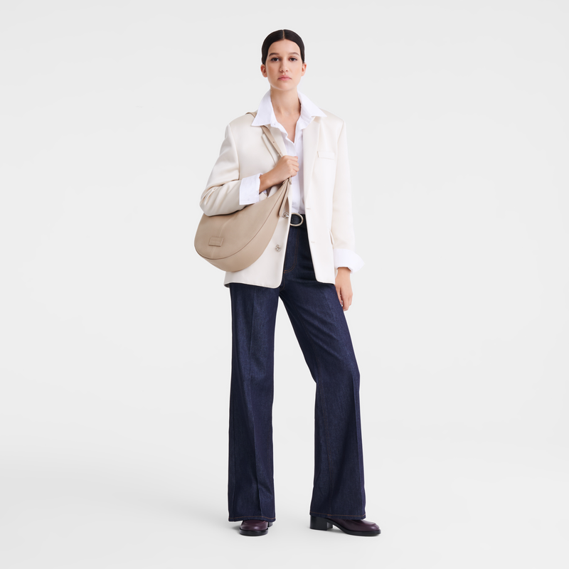 Longchamp Essential Bolso Bandolera L Cuero - Arcilla