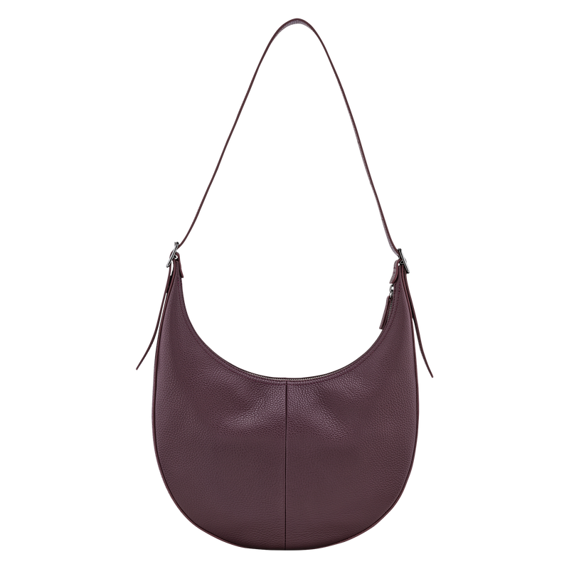 Longchamp Essential Bolso Bandolera L Cuero - Berenjena