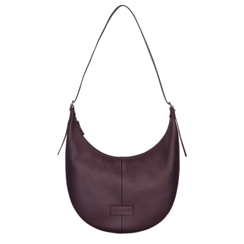 Longchamp Essential Bolso bandolera L Cuero - Berenjena