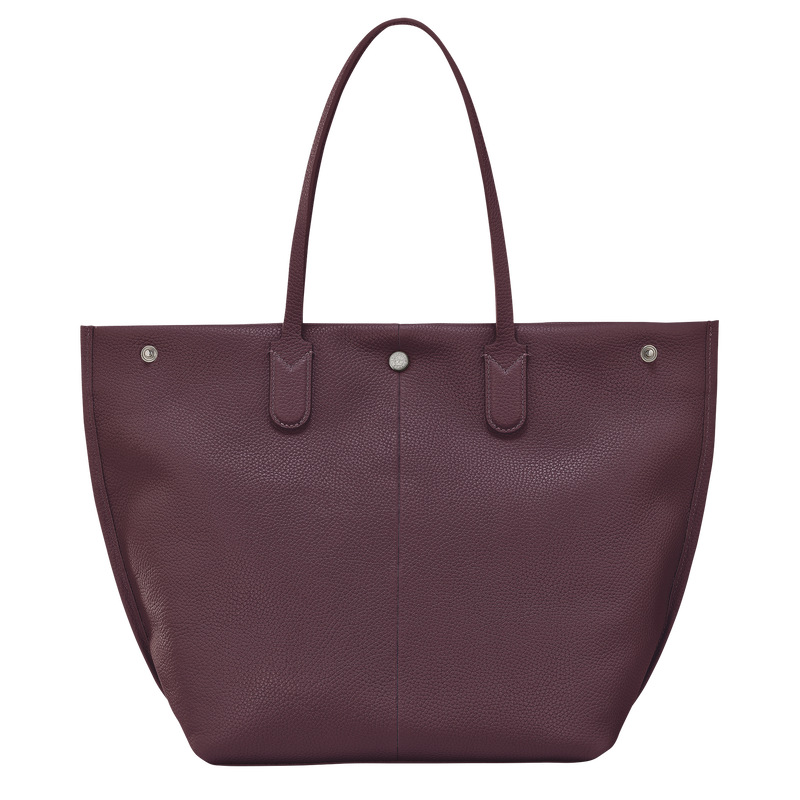 Longchamp Essential Bolso Shopper L Cuero - Berenjena