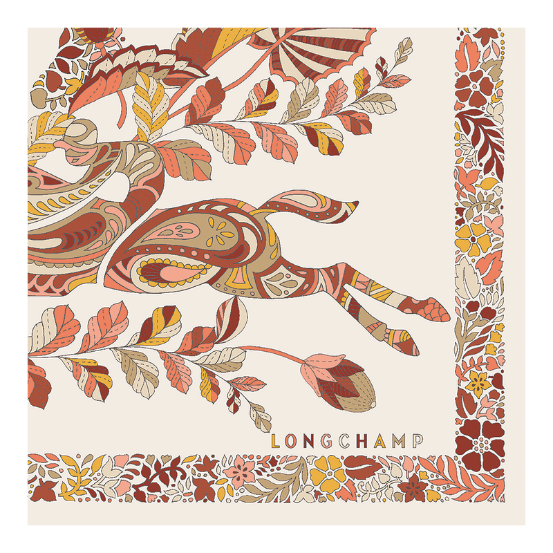 Longchamp Forêt Longchamp Pañuelo De Seda 50 Seda - Miel