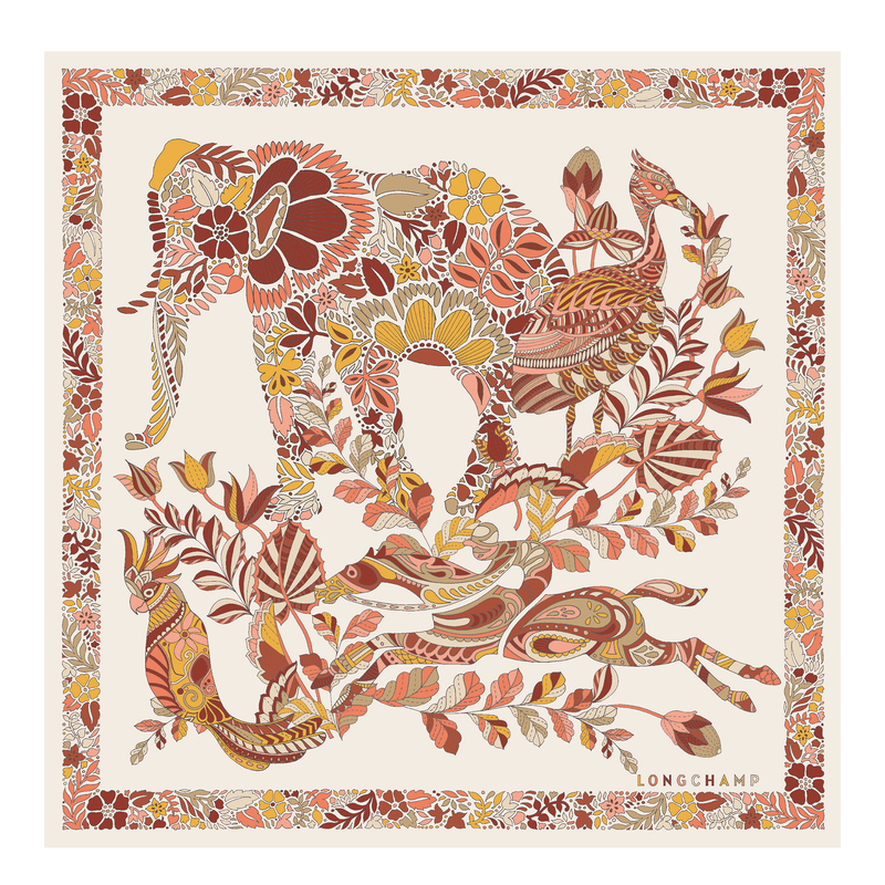Longchamp Forêt Longchamp Pañuelo de seda 50 Seda - Miel