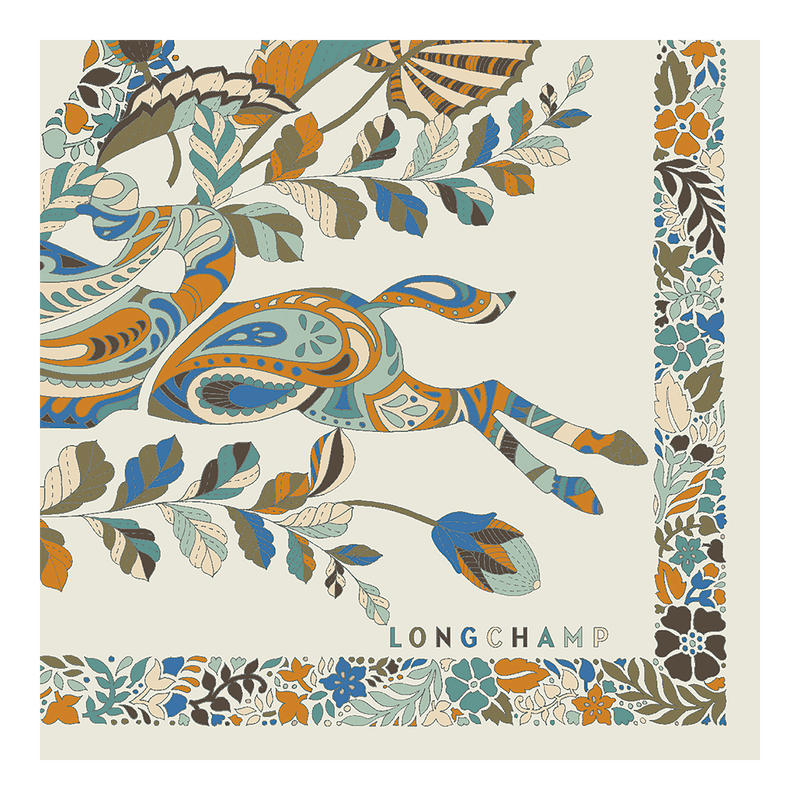 Longchamp Forêt Longchamp Pañuelo De Seda 50 Seda - Papel