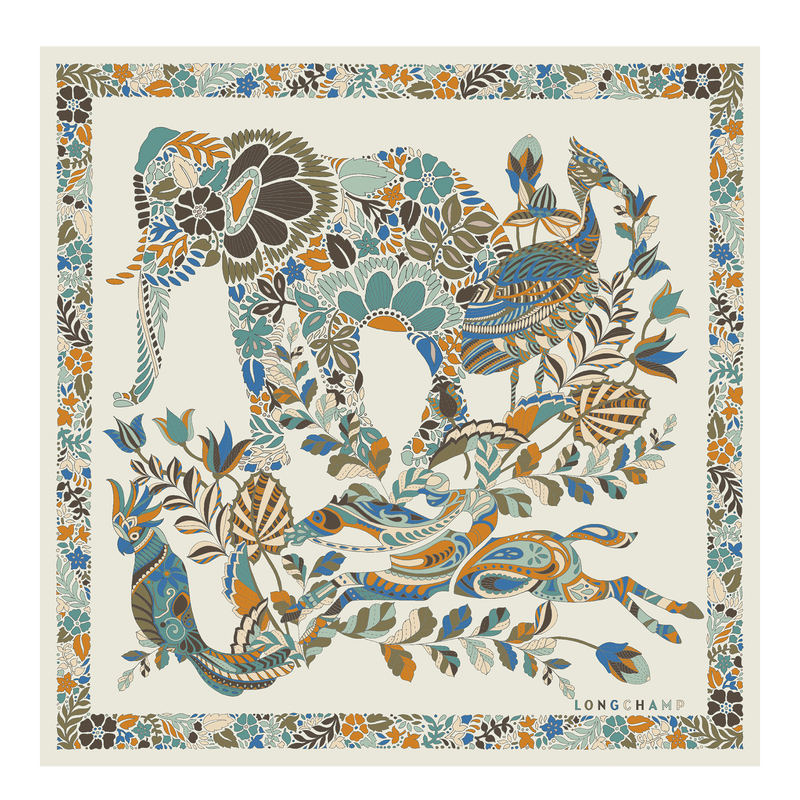 Longchamp Forêt Longchamp Pañuelo de seda 50 Seda - Papel