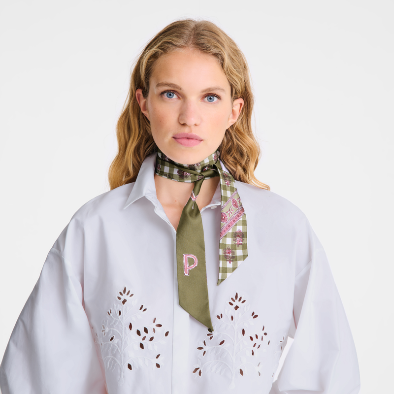 Longchamp La Escapada Bucólica Banda Seda - Alcachofa