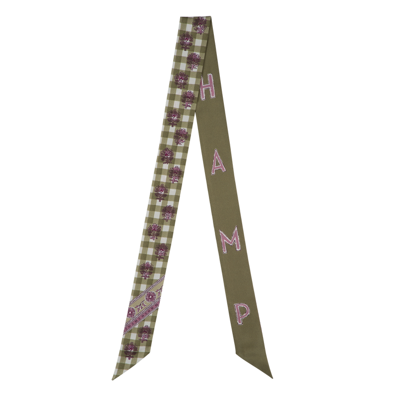 Longchamp La escapada bucólica Banda Seda - alcachofa