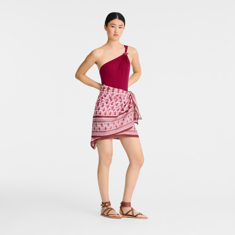 Longchamp La Escapada Bucólica Estolas Algodón - Blush