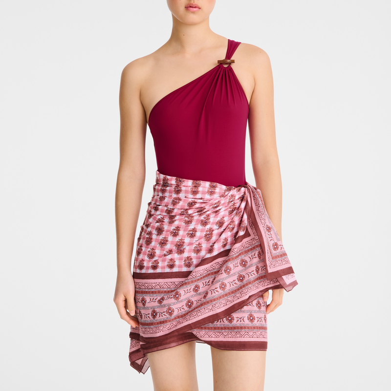 Longchamp La Escapada Bucólica Estolas Algodón - Blush