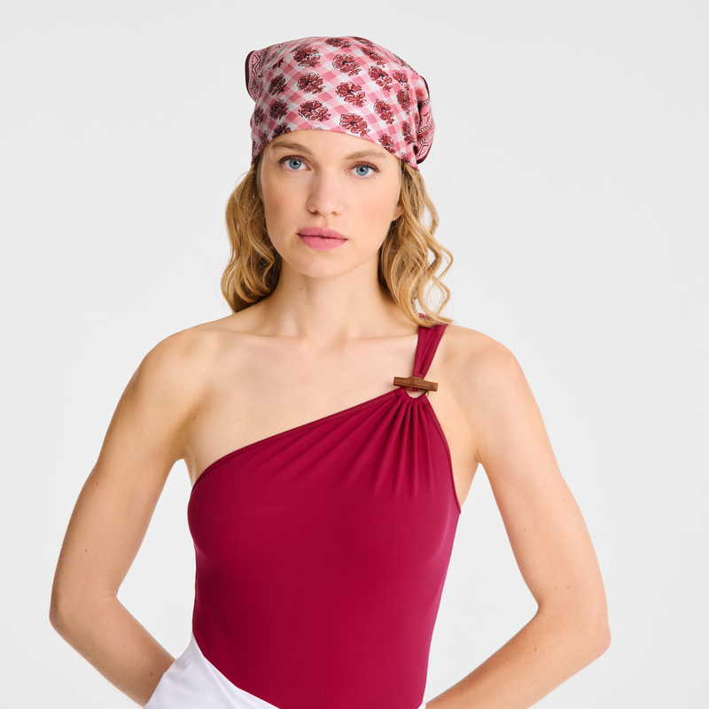 Longchamp La Escapada Bucólica Pañuelo De Seda 50 Seda - Blush