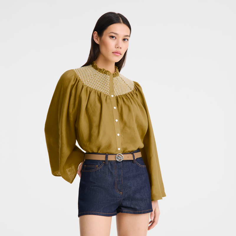 Longchamp La Médaille Longchamp Cinturón De Mujer Cuero - Semilla