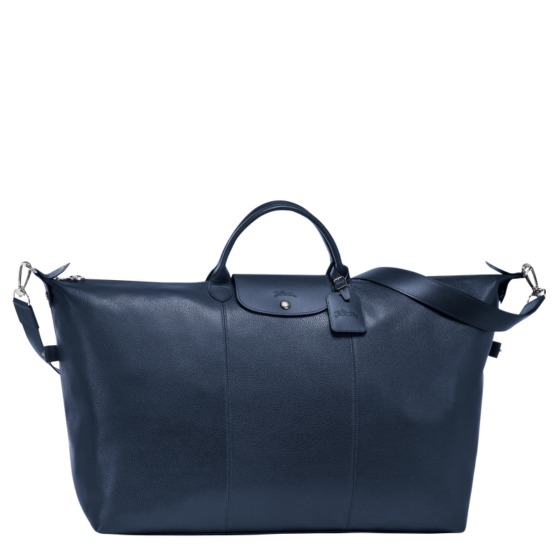 Longchamp Le Foulonné Bolsa de viaje L Cuero - Azul Oscuro