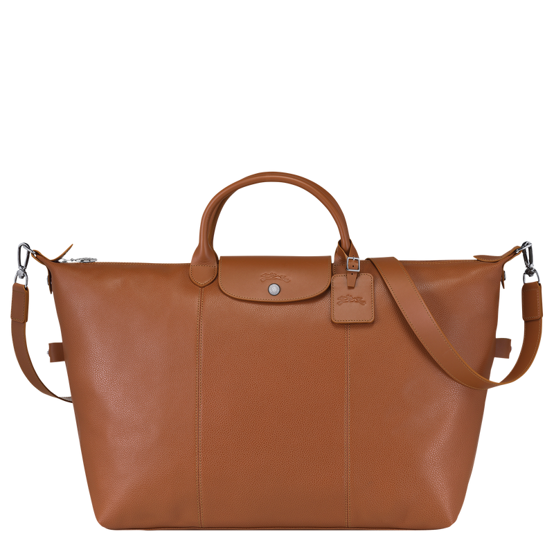 Longchamp Le Foulonné Bolsa de viaje L Cuero - Caramelo