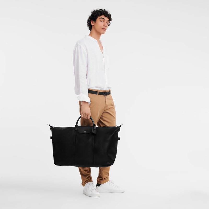 Longchamp Le Foulonné Bolsa De Viaje XL Cuero - Negro