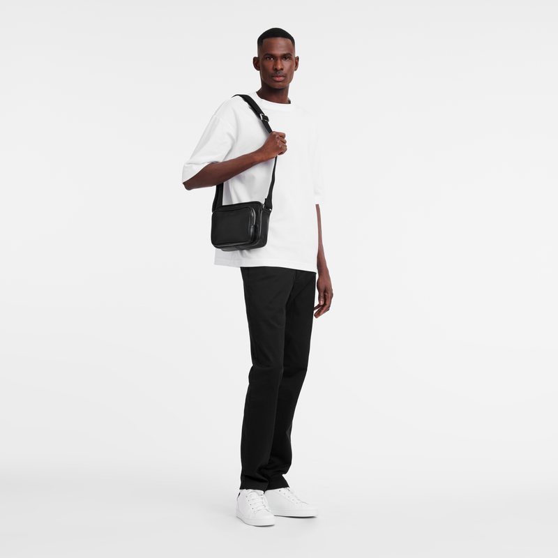 Longchamp Le Foulonné Bolsa Para Cámara S Cuero - Negro