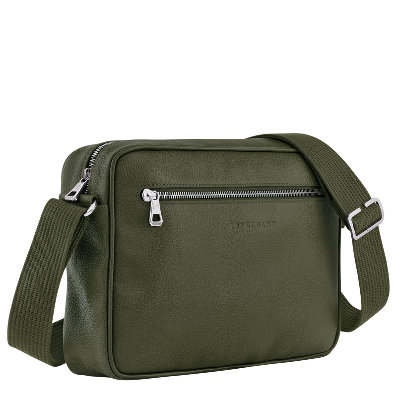 Longchamp Le Foulonné Bolso Bandolera M Cuero - Caqui