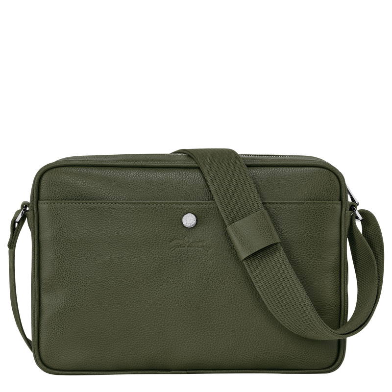 Longchamp Le Foulonné Bolso Bandolera M Cuero - Caqui