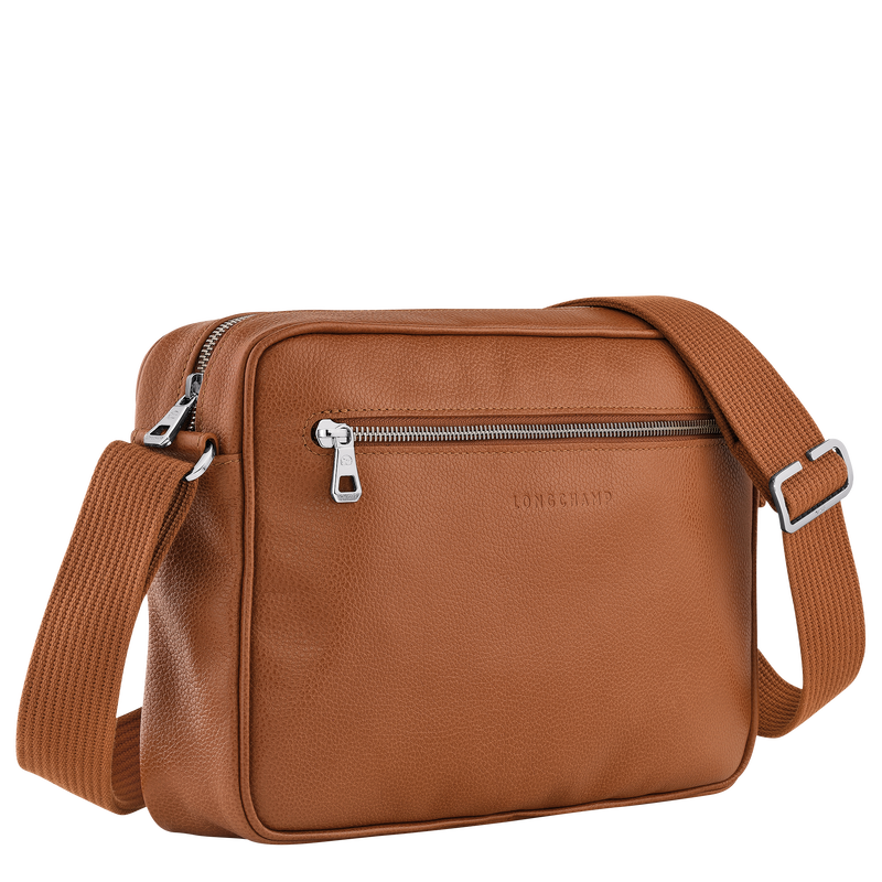 Longchamp Le Foulonné Bolso Bandolera M Cuero - Caramelo