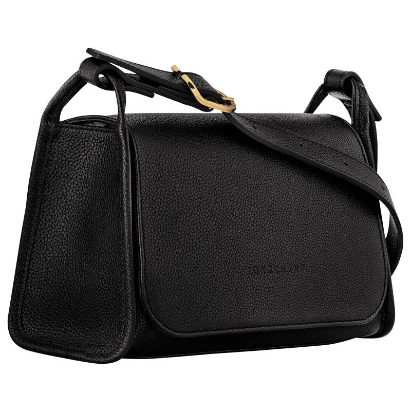 Longchamp Le Foulonné Bolso Bandolera M Cuero - Negro