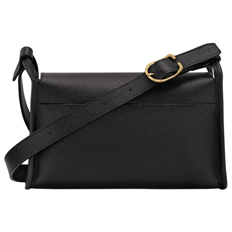 Longchamp Le Foulonné Bolso Bandolera M Cuero - Negro