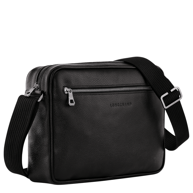 Longchamp Le Foulonné Bolso Bandolera M Cuero - Negro