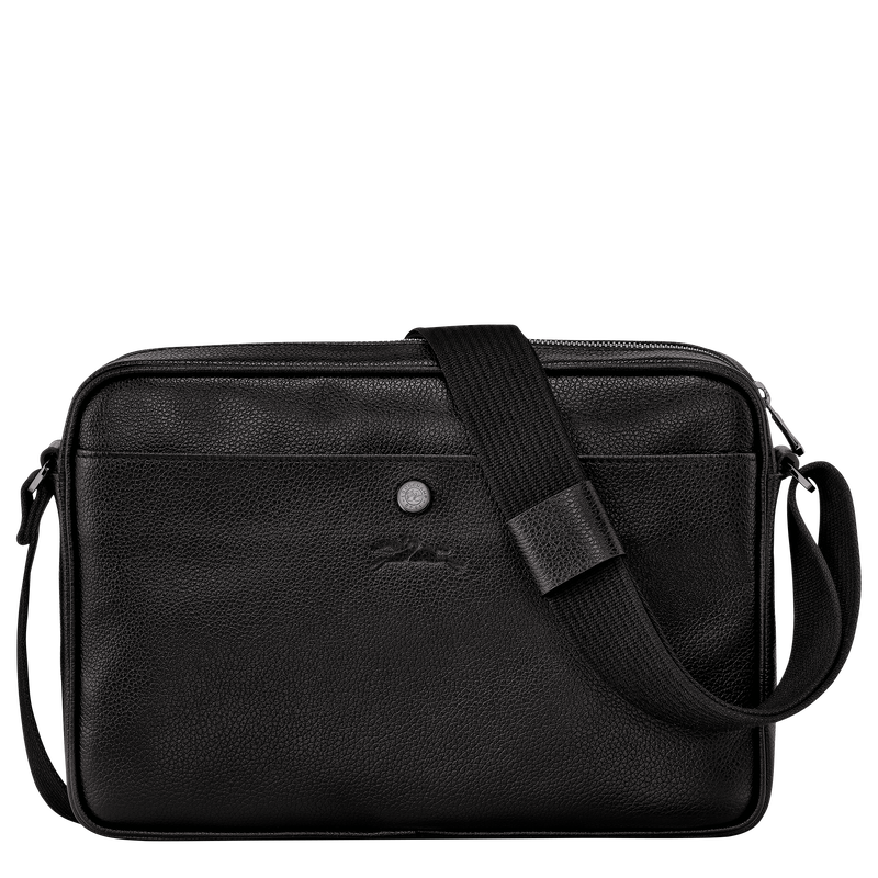Longchamp Le Foulonné Bolso Bandolera M Cuero - Negro