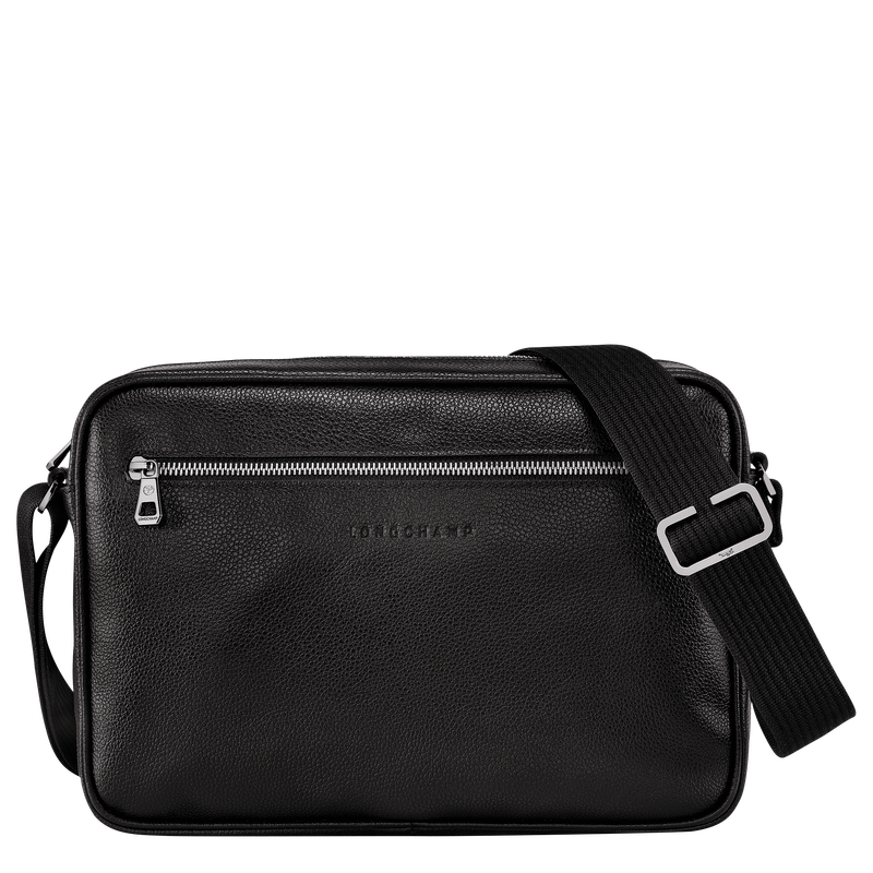 Longchamp Le Foulonné Bolso bandolera M Cuero - Negro