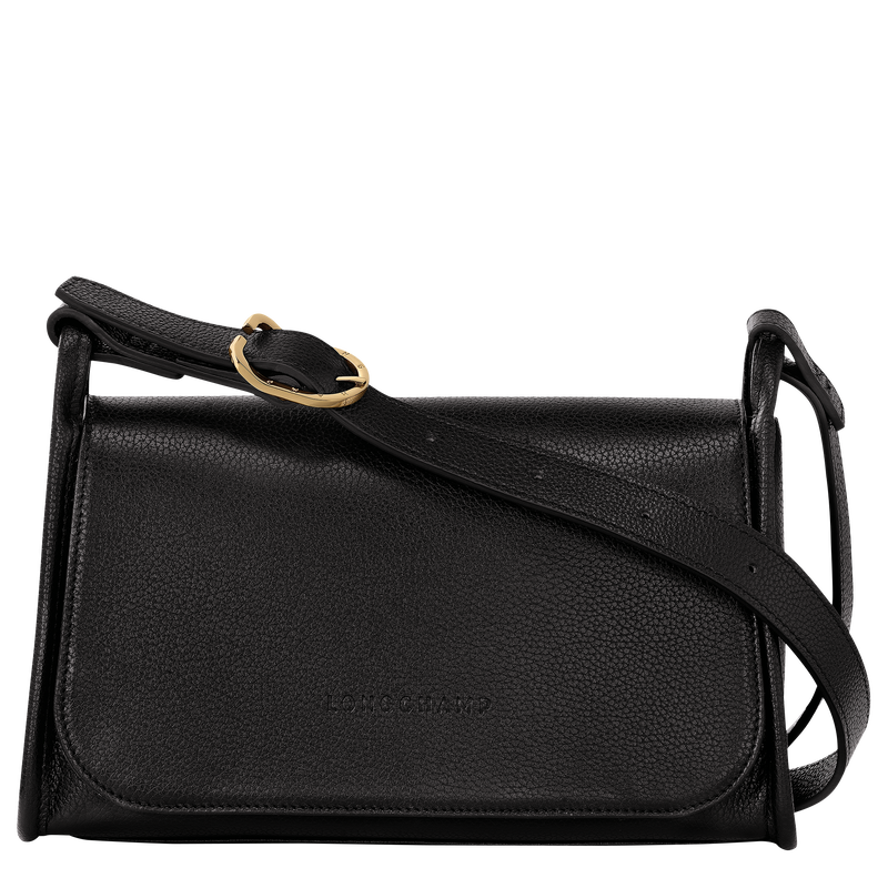 Longchamp Le Foulonné Bolso bandolera M Cuero - Negro